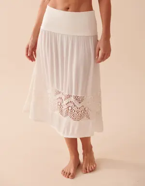 Long Skirt with Crochet Details