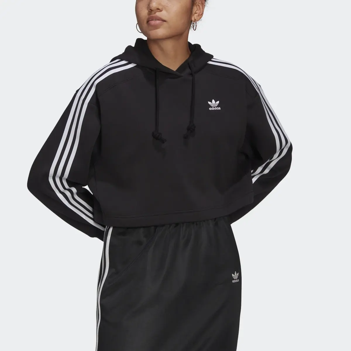 Adidas Adicolor Classics Crop Hoodie. 1