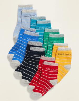 Unisex Day-Of-The-Week 7-Pack Socks for Toddler & Baby multi