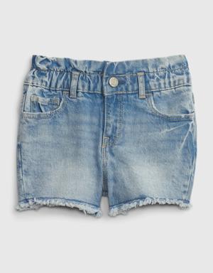 Toddler Just Like Mom Denim Shorts with Washwell blue