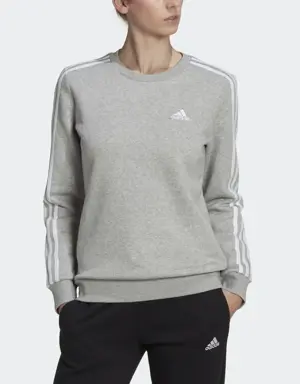 Essentials 3-Stripes Fleece Sweatshirt