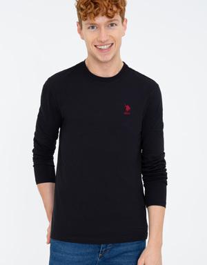 Erkek Siyah Basic Sweatshirt