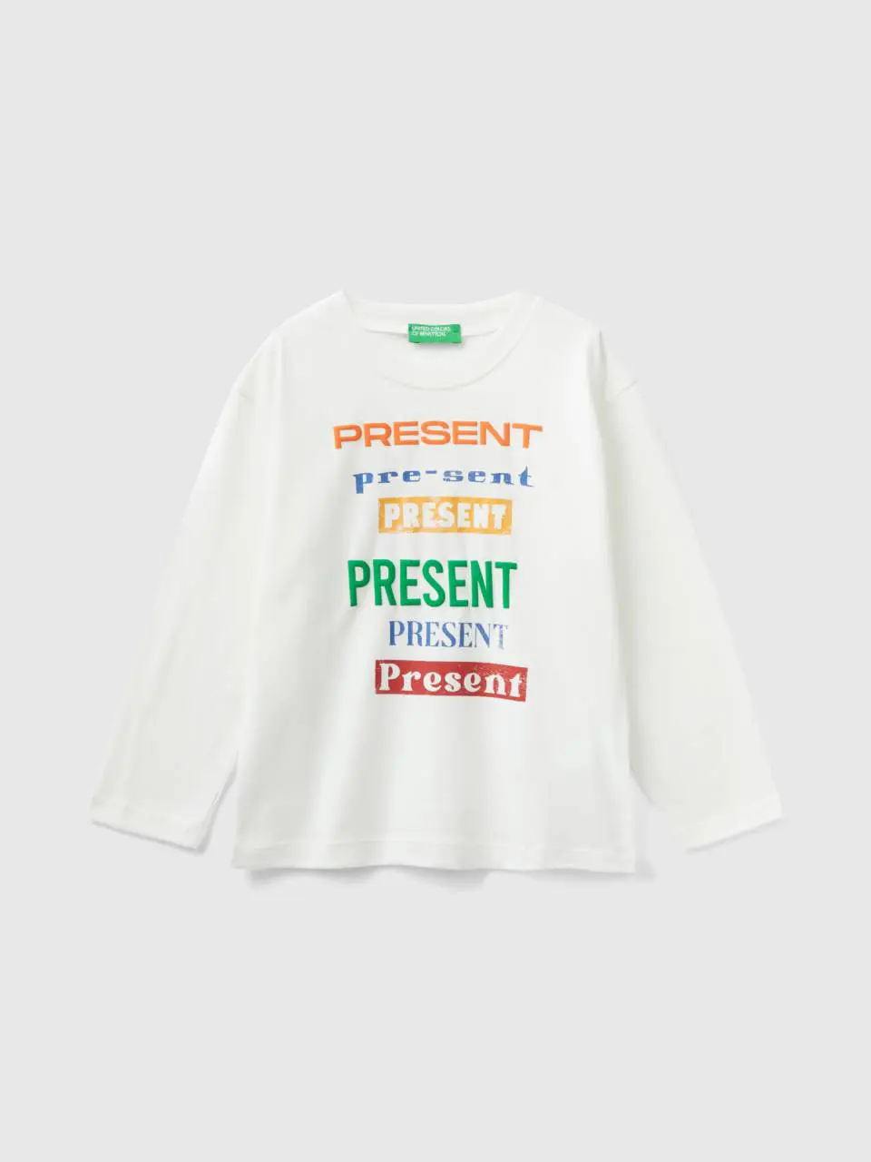 Benetton t-shirt in warm cotton with print. 1