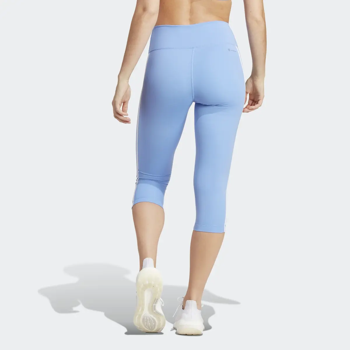 Adidas Train Essentials 3-Stripes High-Waisted 3/4 Leggings. 2