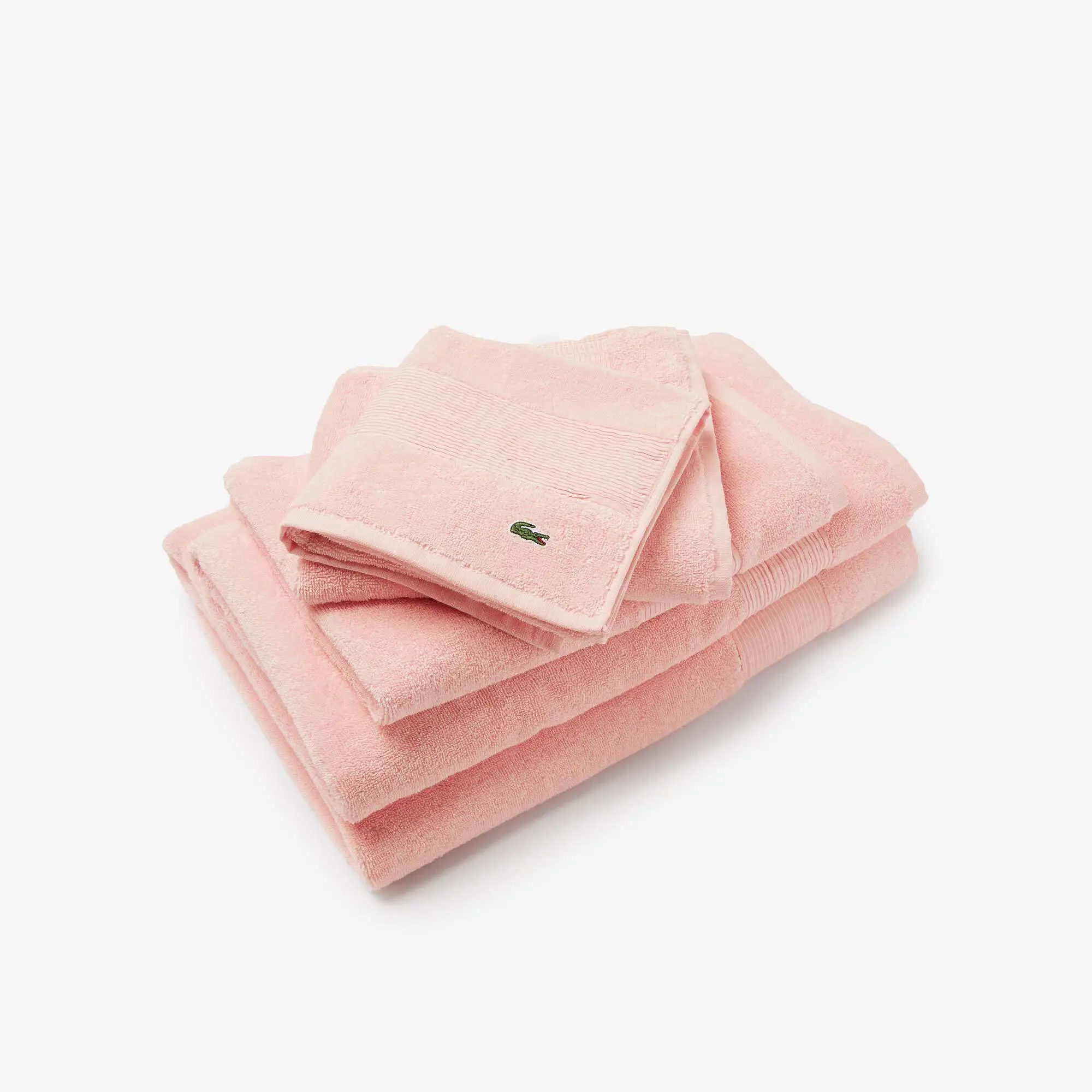 Lacoste Pleated Details Cotton L Lecroco Towel. 1