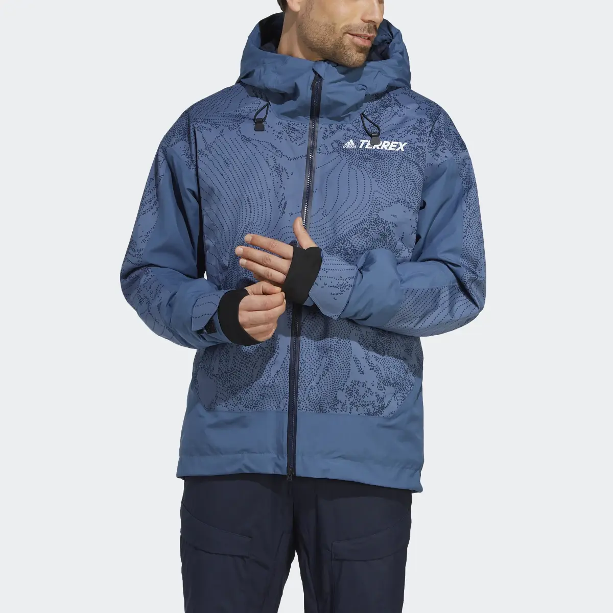 Adidas Terrex 2-Layer Insulated Snow Graphic Jacket. 1