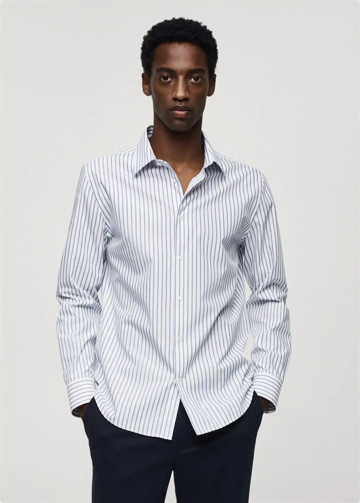 Mango Slim fit striped Coolmax® shirt. 2
