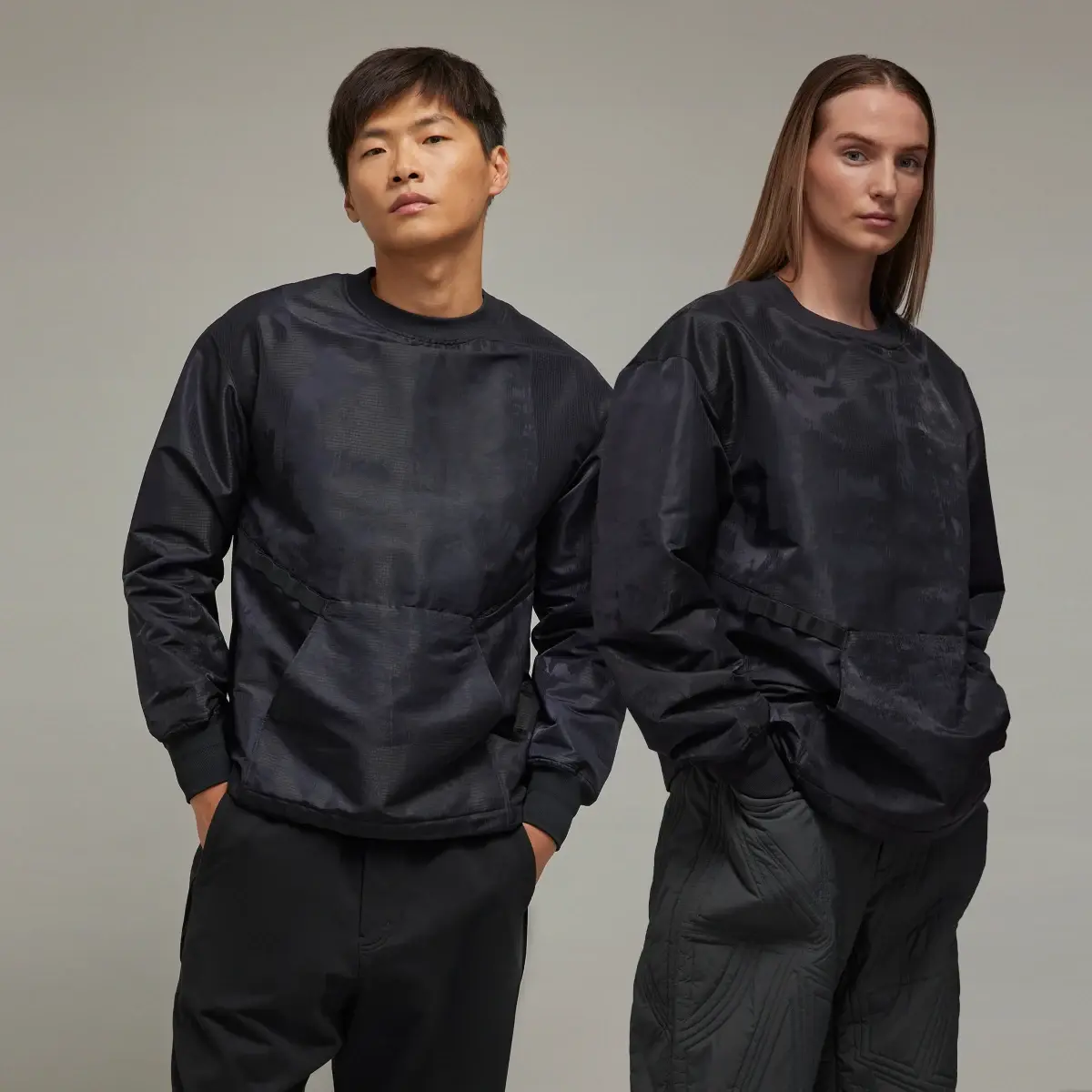 Adidas Y-3 Padded AOP Ripstop Crew Sweatshirt. 1