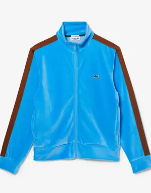Unisex Regular Fit Velvet Zip-Up Sweatshirt