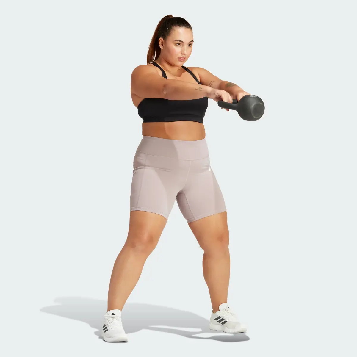 Adidas Optime 7-Inch Leggings (Plus Size). 3