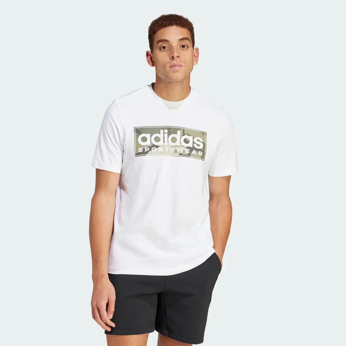 Adidas Camo Linear Graphic T-Shirt. 2