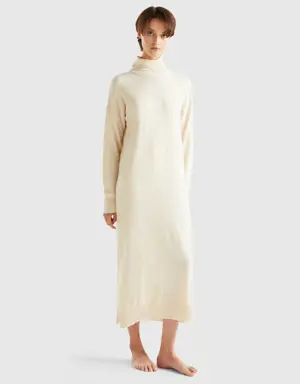turtleneck dress in cashmere blend