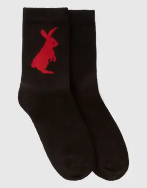 mix & match socks with bunny