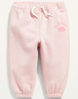 Unisex Logo Sweatpants for Baby pink