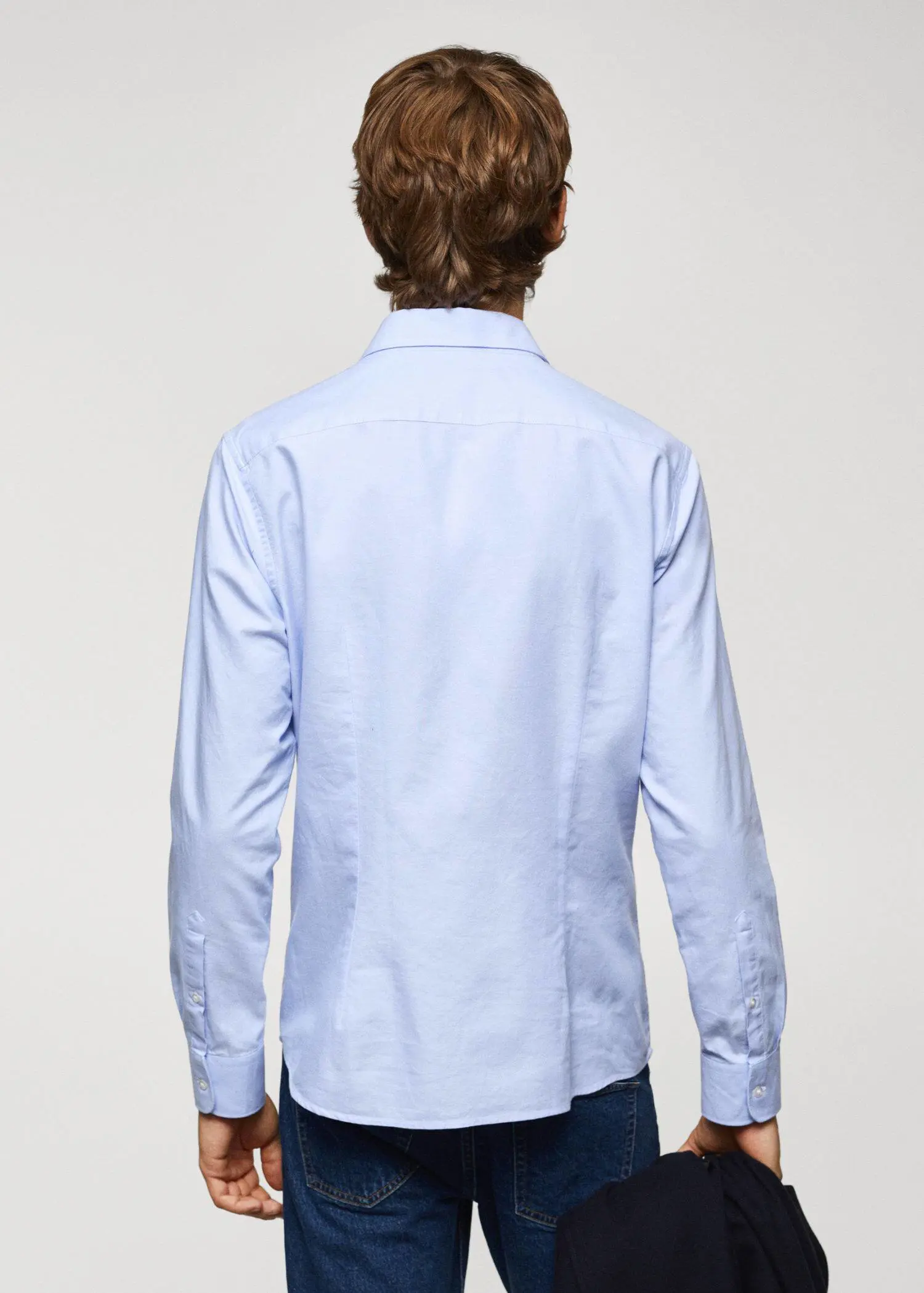 Mango Slim fit Oxford cotton shirt. 3
