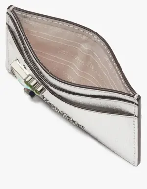 Shaken Not Stirred Embellished Metallic Cardholder