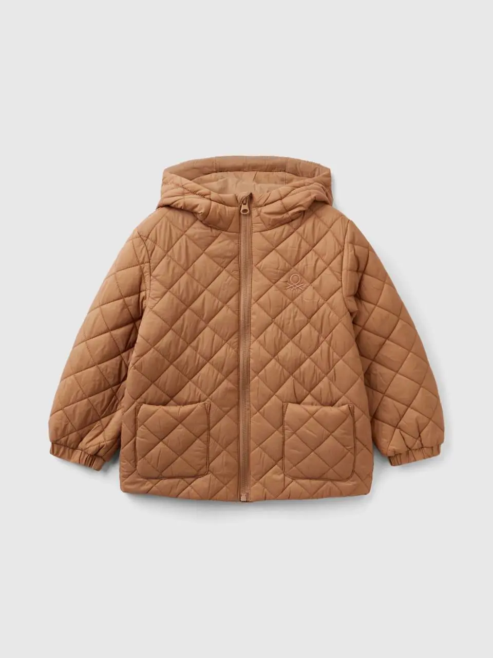 Benetton quilted jacket with hood. 1