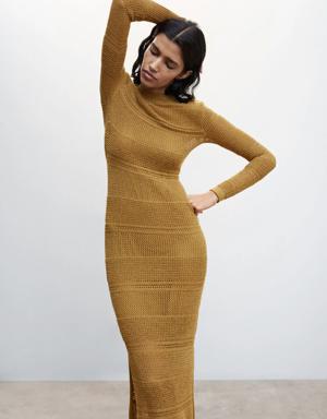 Knitted dress with open back