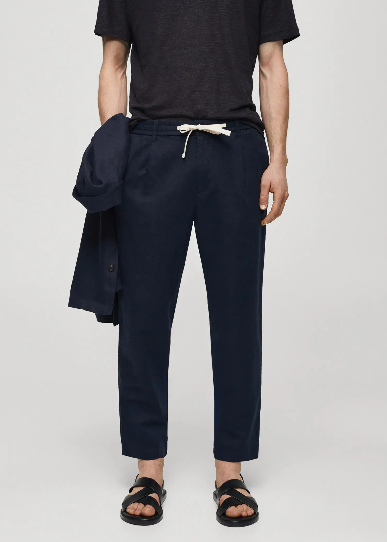 Mango Slim-fit trousers with drawstring . 2