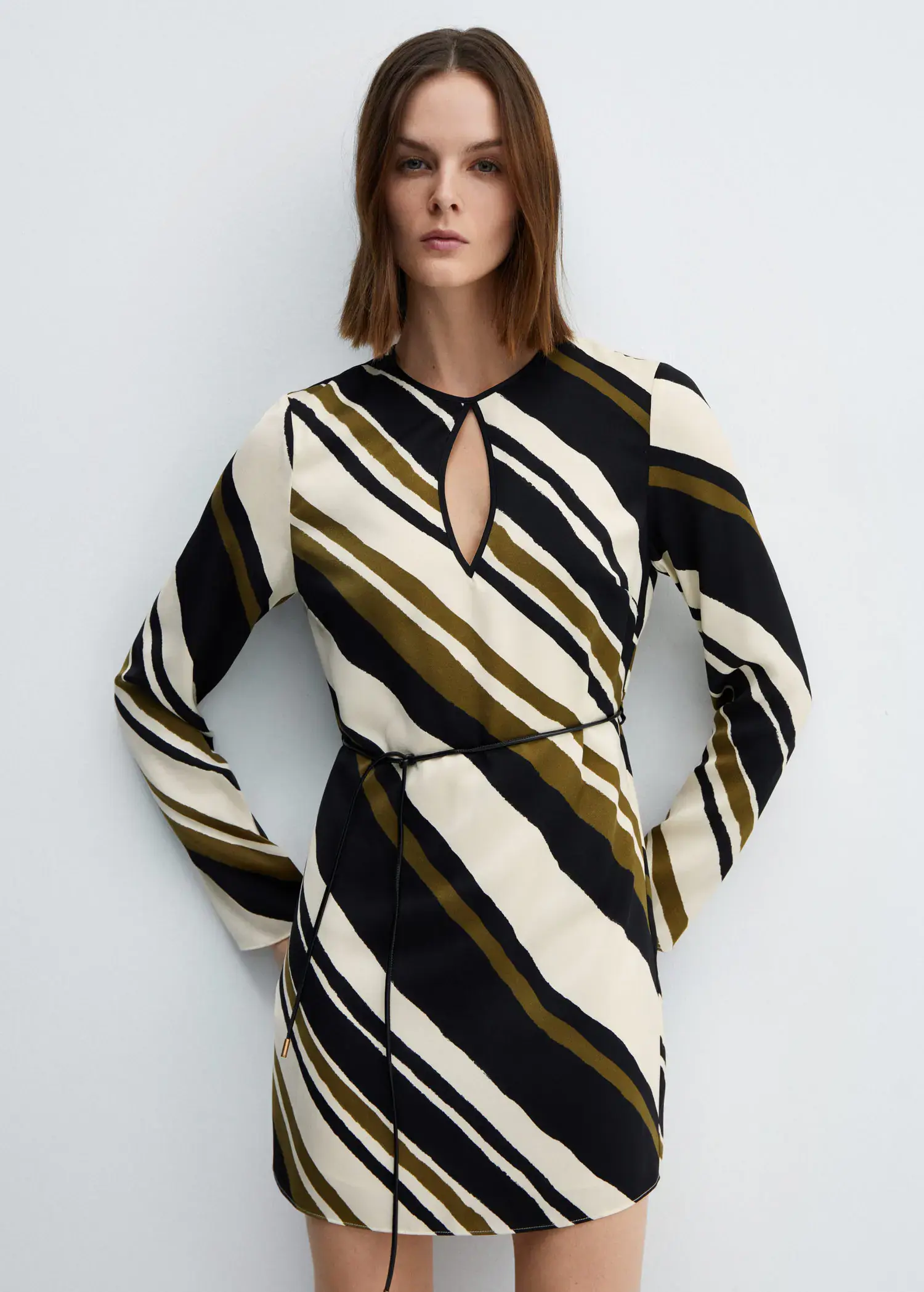 Mango Belt striped dress. 1