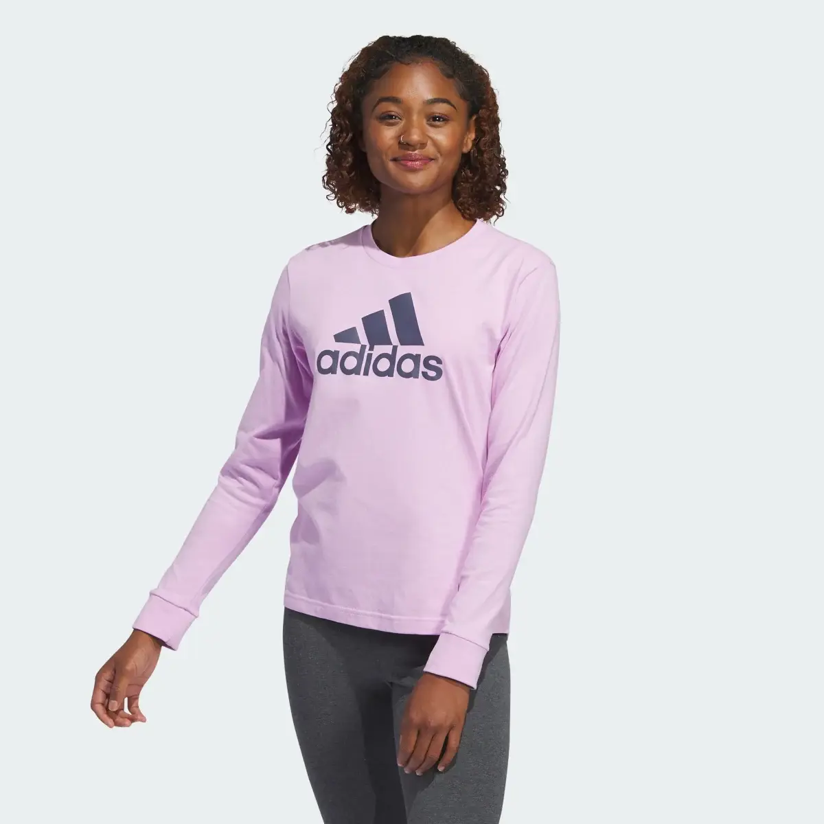 Adidas Sportswear Logo Long Sleeve Tee. 2