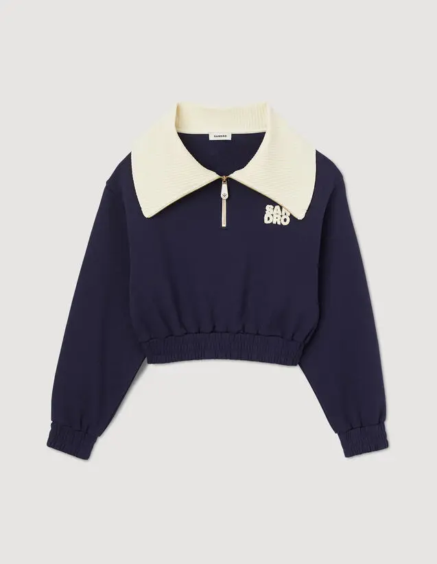 Sandro Cropped sweatshirt. 2