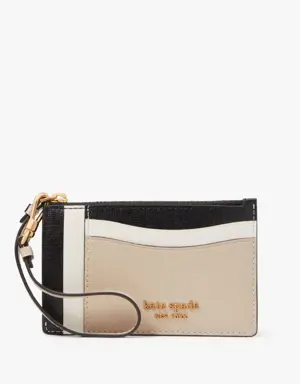 Morgan Colorblocked Card Case Wristlet