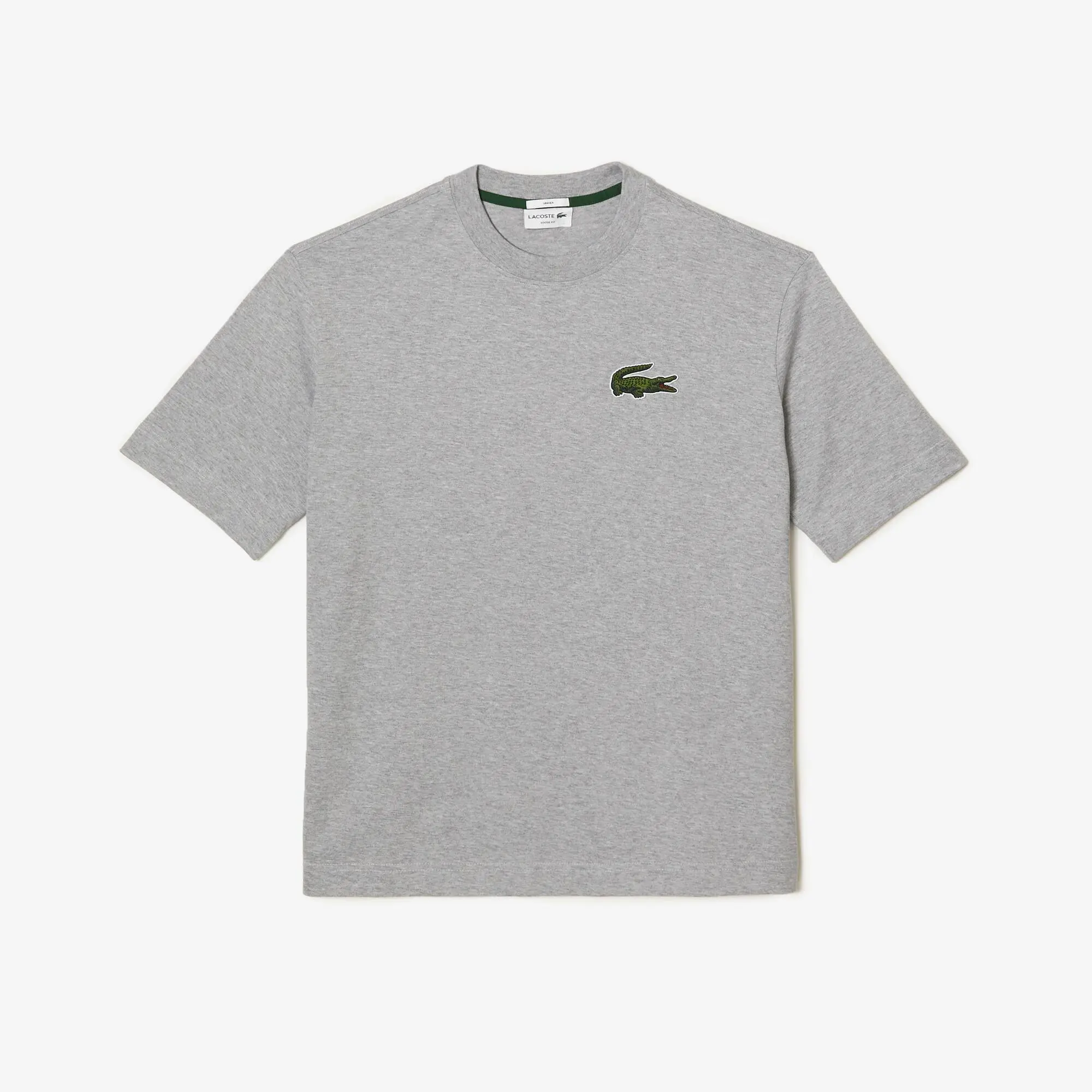 Lacoste T-shirt unisex in cotone biologico loose fit con coccodrillo grande. 2 Lacoste T-shirt unisex in cotone biologico loose fit con coccodrillo grande. 2