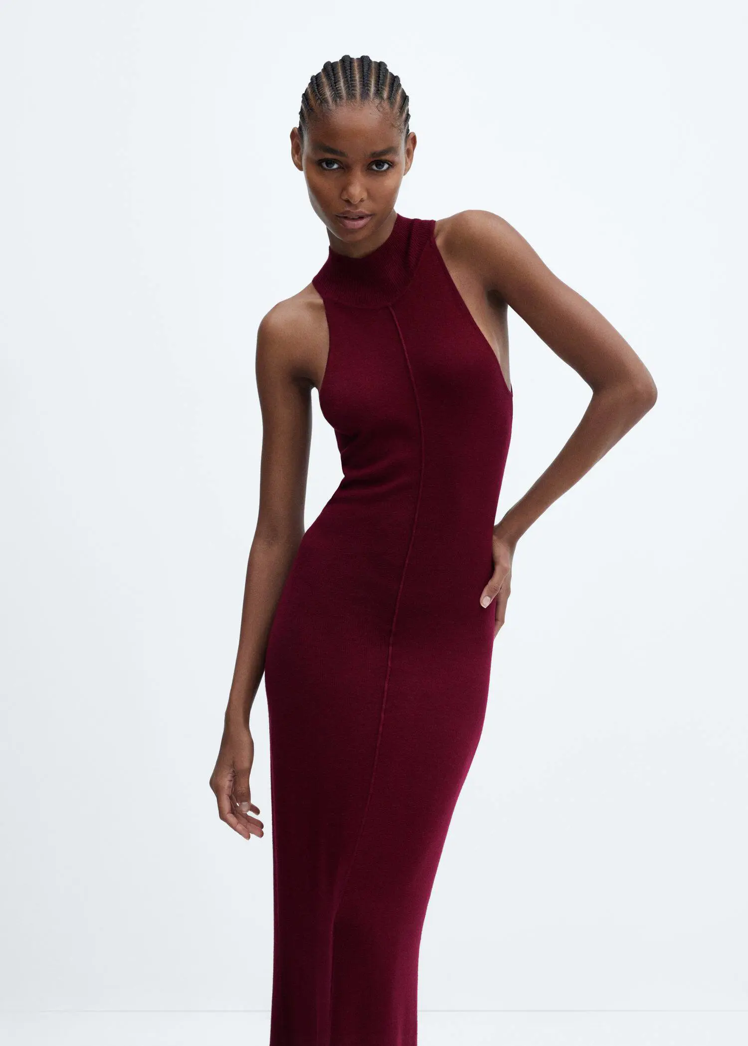 Mango Fitted dress with back slit. 2