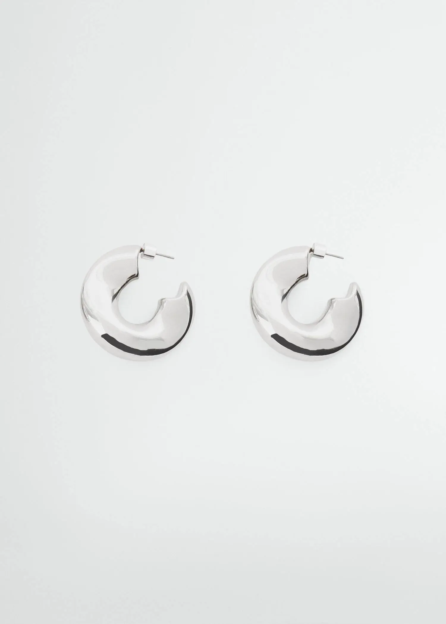 Mango Metallic hoop earrings. 2