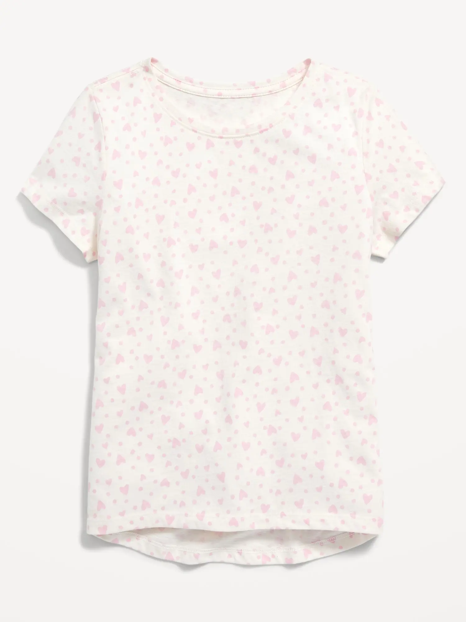 Old Navy Softest Short-Sleeve Printed T-Shirt for Girls white. 1