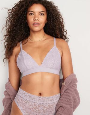 Lace Bralette Top for Women purple