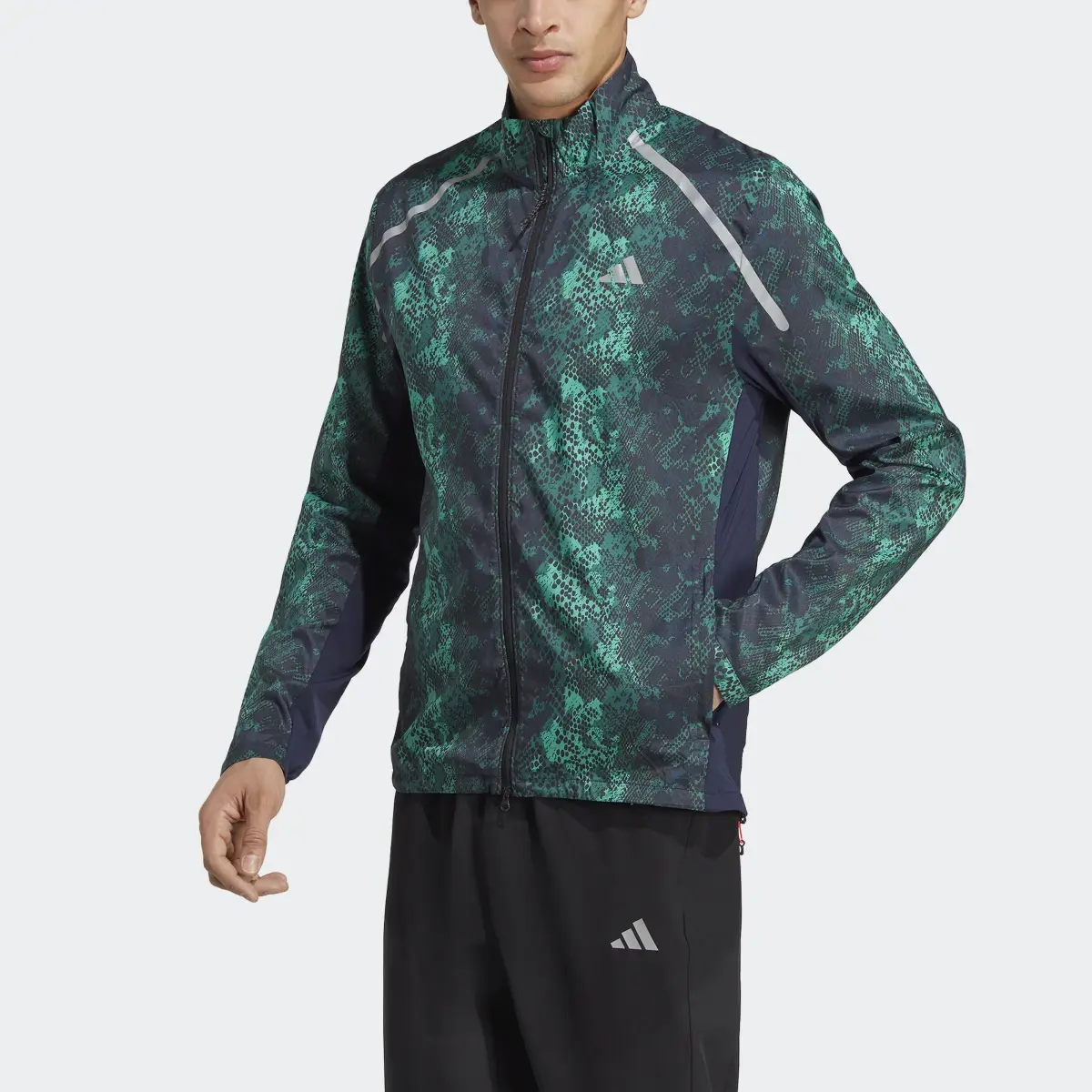 Adidas Allover Print Marathon Jacket. 1