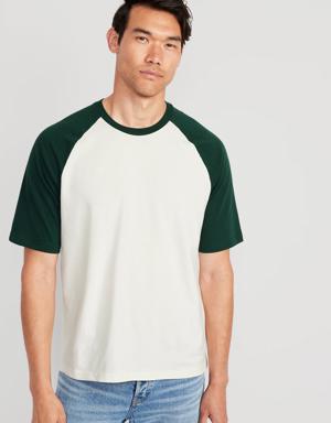 Old Navy Color-Block Raglan T-Shirt for Men green