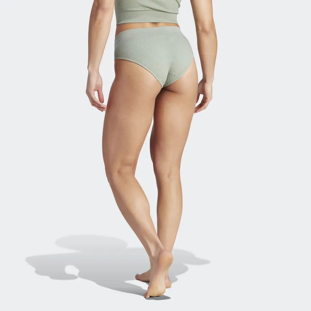 Adidas Ribbed Active Seamless Hipster Underwear. 2