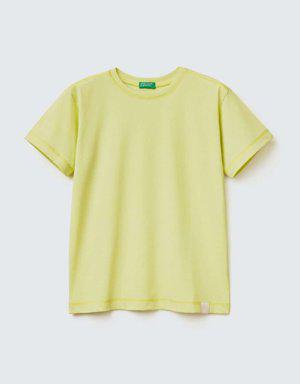 Erkek Çocuk Açık Sarı Organik Koton T Shirt