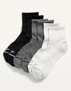 Performance Quarter Crew Socks 3-Pack for Women gray