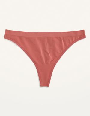 Low-Rise Seamless Thong Underwear for Women red