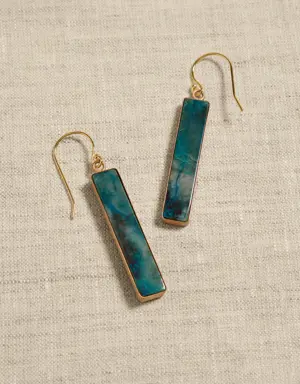 Aegean Column Chrysocolla Earrings &#124 Aureus + Argent blue