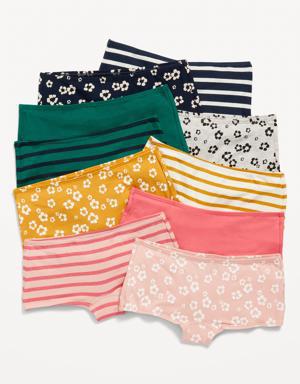 Boyshorts Underwear 10-Pack for Girls blue