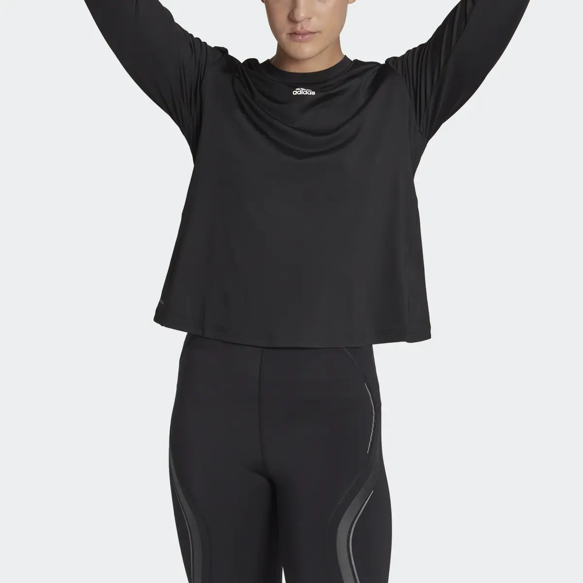 Adidas AEROREADY Studio Long Sleeve Tee. 1