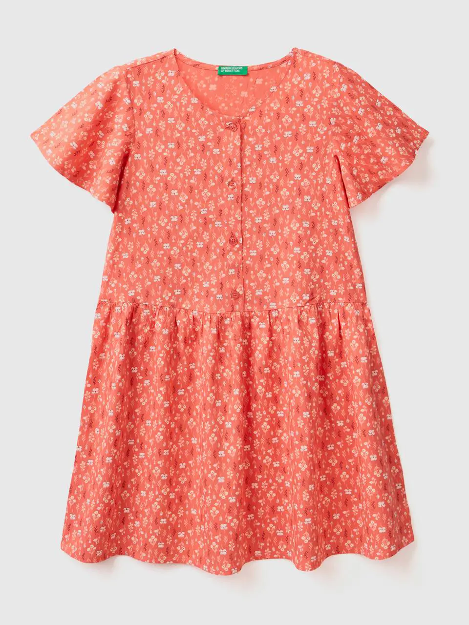 Benetton floral dress in sustainable viscose. 1