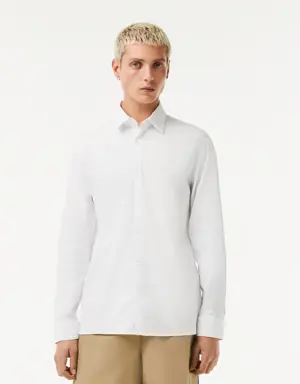 Men's Slim Fit French Collar Cotton Poplin Shirt