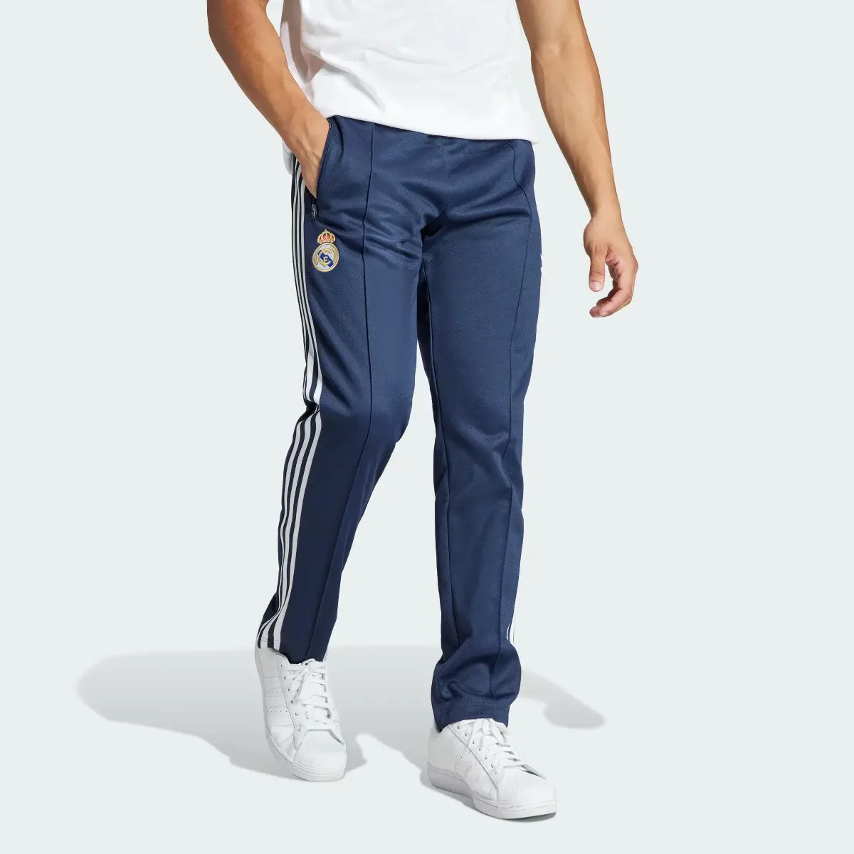 Adidas Real Madrid Beckenbauer Track Tracksuit Bottoms. 1