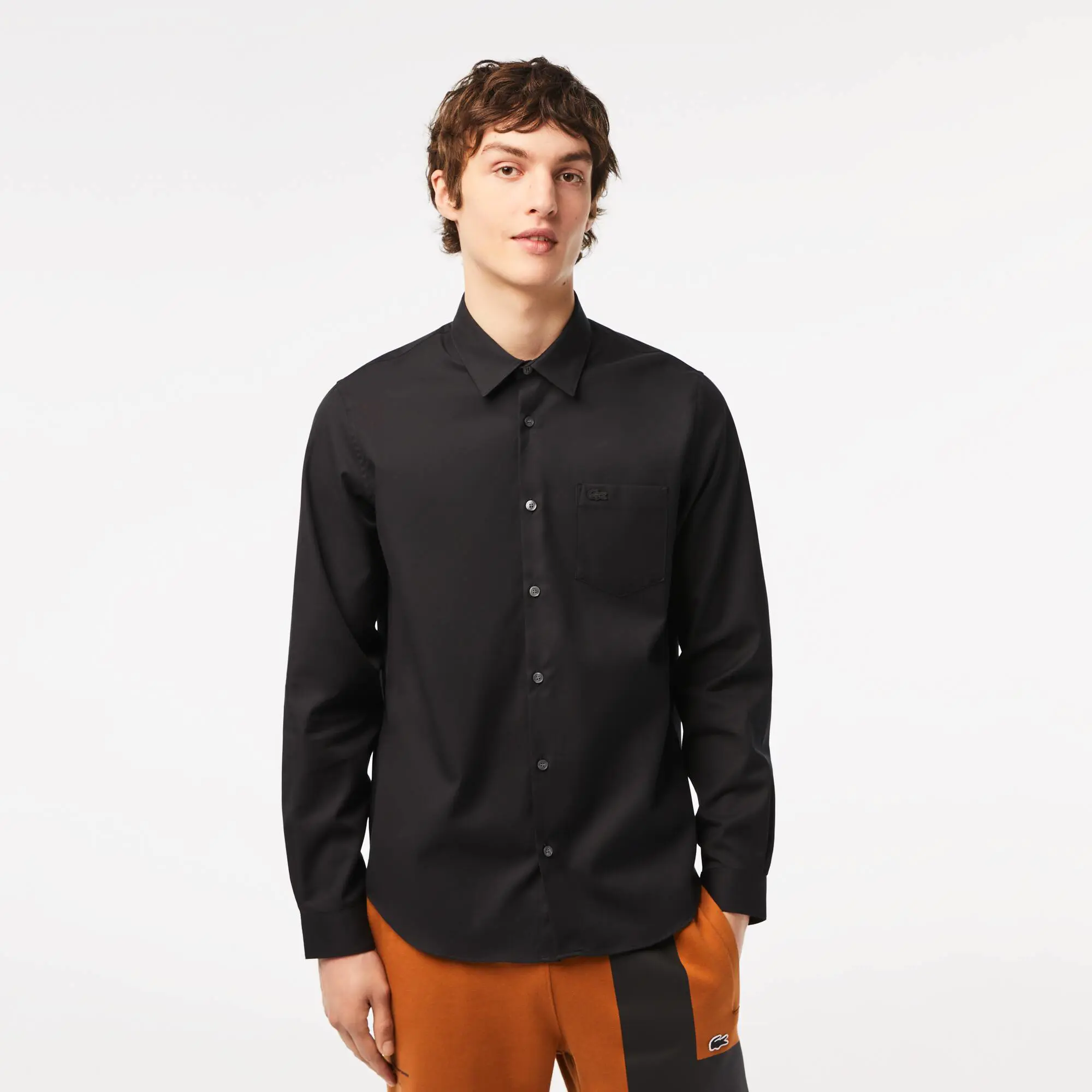 Lacoste Men's Regular Fit Solid Cotton Shirt. 1 Lacoste Men's Regular Fit Solid Cotton Shirt. 1