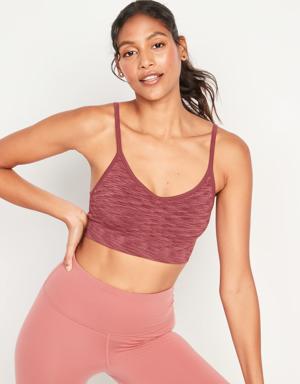 Old Navy Light Support Seamless Convertible Racerback Sports Bra for Women XS-4X pink