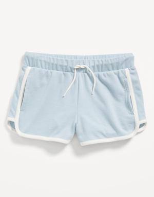 French Terry Dolphin-Hem Cheer Shorts for Girls blue