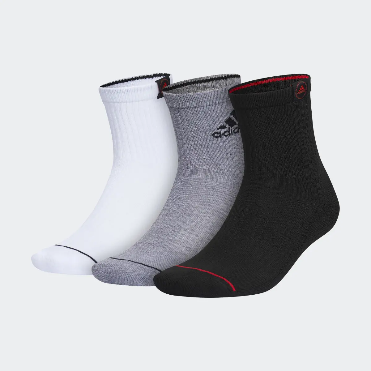 Adidas Cushioned Sport High Quarter Socks 3 Pairs. 2