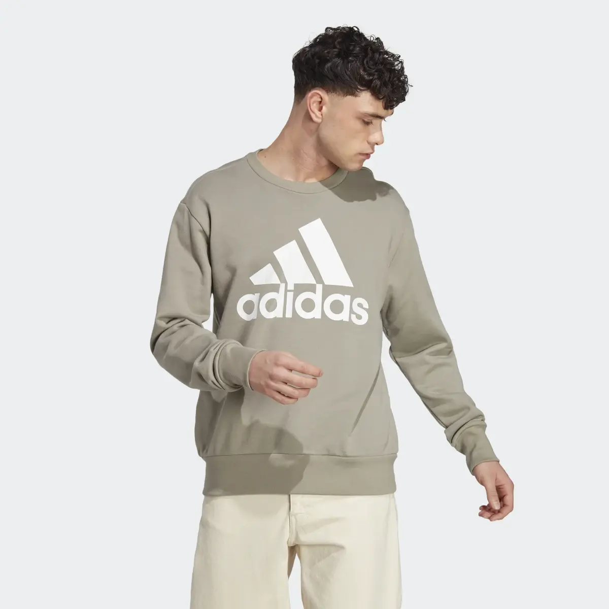 Adidas Sudadera Essentials Logo Grande Tela French Terry. 2