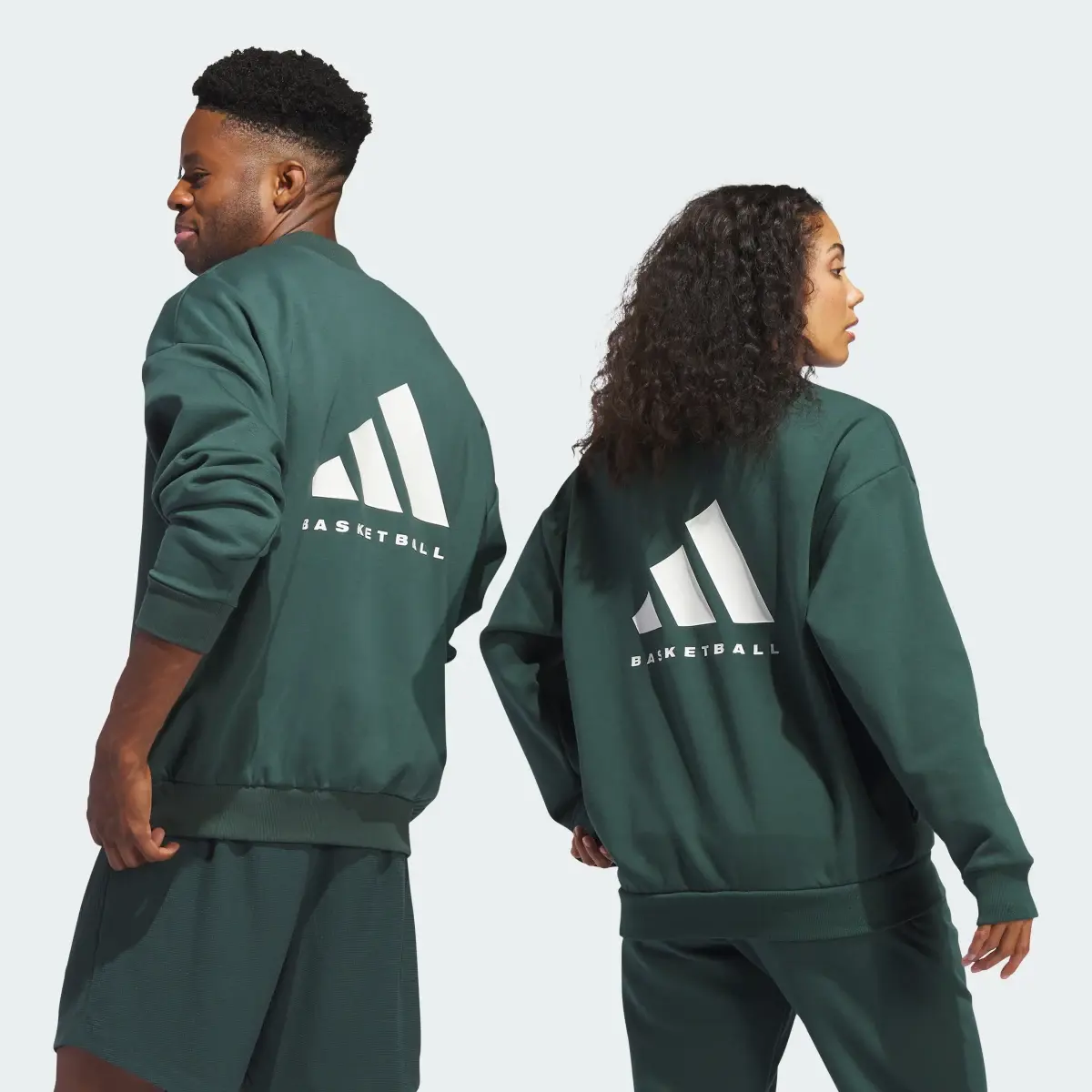 Adidas Basketball Crew Sweatshirt. 2